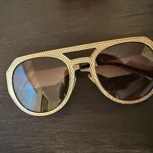 Versace Gold Aviator Sunglasses